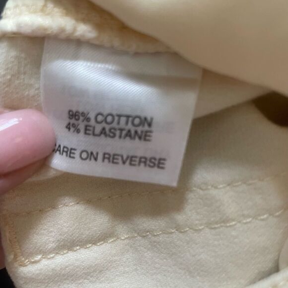 ST. John Sport Cream Denim Pants Jeans, high waist, size 4 - Picture 5 of 6